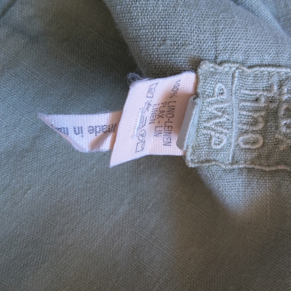 120% Lino green linen shirt EU size 42 - Picture 8 of 10